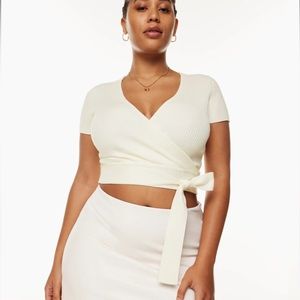 Aritizia Wilfred All Tied Up Top Size M Light Birch